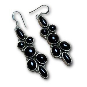 Dan Dodson Sterling Silver & Black Onyx Statement Earrings